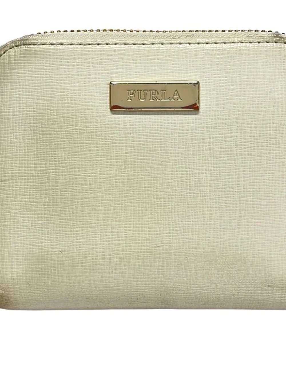 FURLA White Leather Bifold Wallet